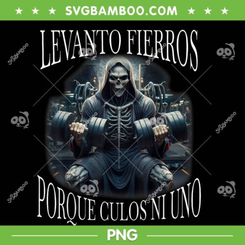 Levanto Fierros Porque Culos Ni Uno PNG, Calacas Chidas Gym PNG, Skull With Barbell PNG