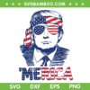 MERICA TRUMP SVG PNG, Trump Happy 4th Of July SVG, Trump American Flag DXF SVG PNG EPS