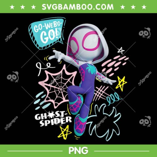 Go Webs Go Ghost Spider PNG, Marvel Spidey His Amazing Friends PNG, Kids Spidey Go Web Go PNG