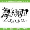 Mickey Friends And Co Est 1928 SVG PNG, Disney Mickey And Friends SVG, Cartoon Characters DXF SVG PNG EPS Mickey Friends And Co Est 1928 SVG PNG, Disney Mickey And Friends SVG, Cartoon Characters DXF SVG PNG EPS