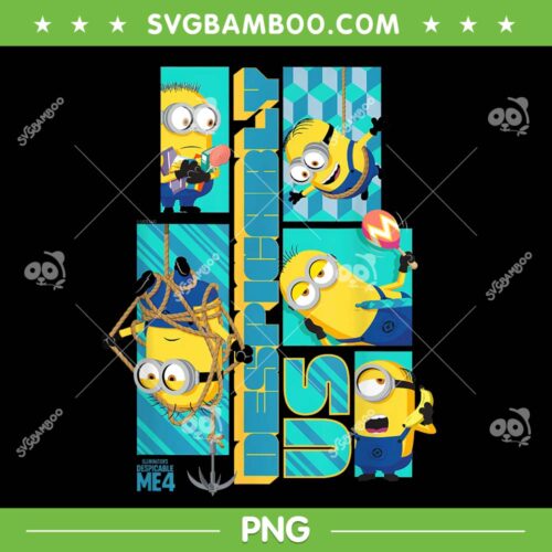 Minions Despicable Me 4 PNG, Despicably Us Minions PNG, Funny Cute Minions PNG