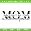Mom Emily Lucas Noah Sophia SVG PNG, Mom Split Name Frame SVG, Mum With Names DXF SVG PNG EPS Mom Emily Lucas Noah Sophia SVG PNG, Mom Split Name Frame SVG, Mum With Names DXF SVG PNG EPS