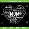 Mom Heart SVG PNG, Happy Mother's Day SVG, Best Mom Ever DXF SVG PNG EPS Mom Heart SVG PNG, Happy Mother's Day SVG, Best Mom Ever DXF SVG PNG EPS