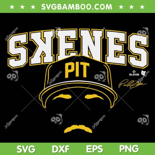Paul Skenes SVG PNG, Backwards K Pittsburgh Baseball SVG, LSU Baseball Paul Skenes Stache DXF SVG PNG EPS