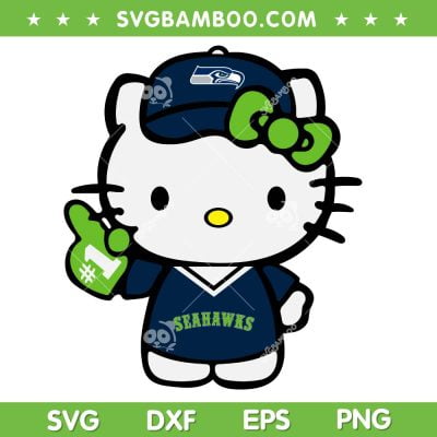 Hello Kitty Seattle Seahawks SVG PNG, Kitty Seahawks Football No 1 SVG, Hello Kitty NFL DXF SVG PNG EPS Hello Kitty Seattle Seahawks SVG PNG, Kitty Seahawks Football No 1 SVG, Hello Kitty NFL DXF SVG PNG EPS