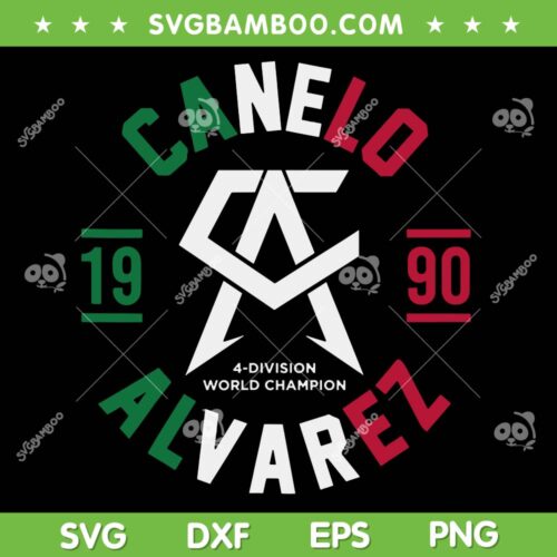 Team Canelo Mexico SVG PNG, Alvarez Mexico Flag SVG, Canelo Alvarez 1990 DXF SVG PNG EPS