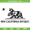 The New California Republic SVG PNG, Retro Bear Flag Cosplay SVG, Fandom Space DXF SVG PNG EPS The New California Republic SVG PNG, Retro Bear Flag Cosplay SVG, Fandom Space DXF SVG PNG EPS