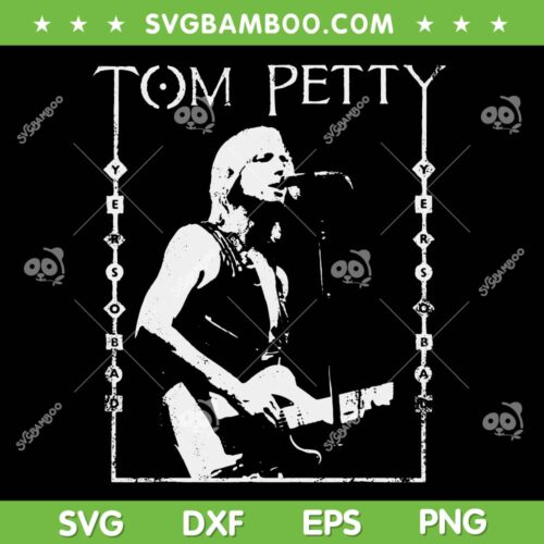 Tom Petty SVG PNG, Tom Petty Country Music SVG, Classic Rock Musician DXF SVG PNG EPS