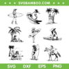Western Coastal Cowgirl SVG Bundle, Cowgirl Surfing Waves SVG Bundle, Beach Summer Bachelorette DXF SVG PNG EPS