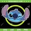 Stitch Winking Green SVG PNG, Winking Green Circle SVG, Cute Disney Stitch DXF SVG PNG EPS