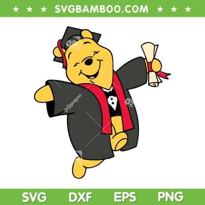 Winnie The Pooh Graduate SVG PNG, Graduate Winnie The Pooh SVG, Graduation Disney DXF SVG PNG EPS Winnie The Pooh Graduate SVG PNG, Graduate Winnie The Pooh SVG, Graduation Disney DXF SVG PNG EPS