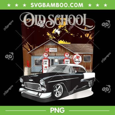 Vintage Muscle Car Old School PNG, 1955 55 Chevys Bel Air Classic PNG, Old School Bel Air 1955 L PNG