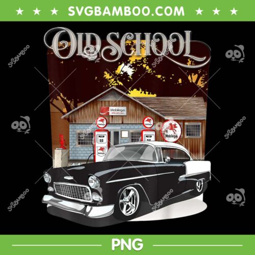 Vintage Muscle Car Old School PNG, 1955 55 Chevys Bel Air Classic PNG, Old School Bel Air 1955 L PNG