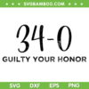 34 0 Guilty Your Honor SVG PNG, Guilty Verdict 34 to 0 Felony Counts SVG, Trump Guilty DXF SVG PNG EPS