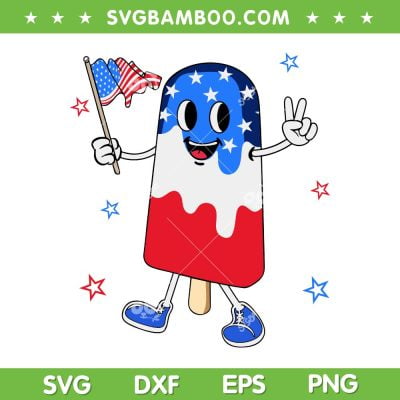 4th Of July Boys Kids Popsicle SVG PNG, Patriotic Popsicles SVG, American Flag Patriotic DXF SVG PNG EPS