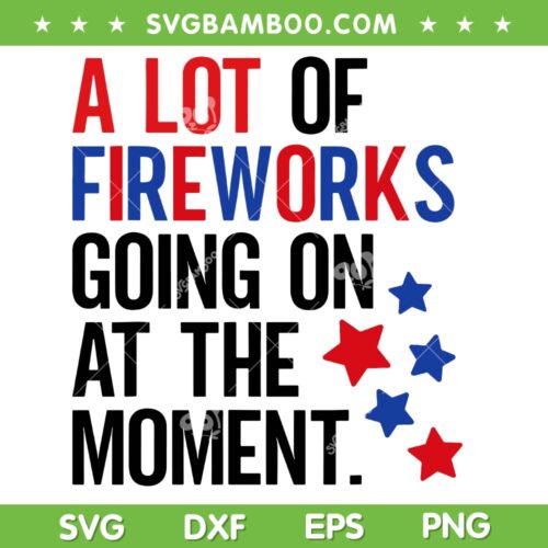 A Lot Of Fireworks Going On At The Moment SVG, Funny 4th Of July Quote SVG PNG