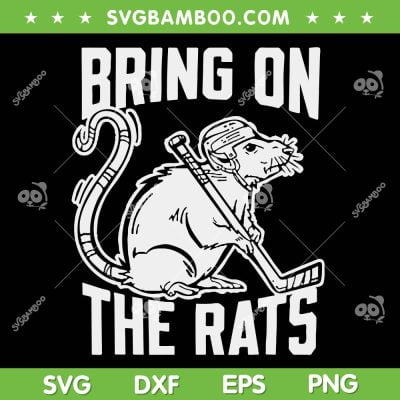 Bring on The Rats SVG PNG, Funny Mouse Hockey SVG
