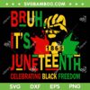 Bruh It's Juneteenth Celebrating Black Freedom SVG, Juneteenth 1865 SVG, Freedom Day DXF SVG PNG EPS