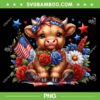 Cute Highland Cow 4th Of July Floral PNG, USA Patriotic Cow Lover PNG, Cow July 4th PNG Cute Highland Cow 4th Of July Floral PNG, USA Patriotic Cow Lover PNG, Cow July 4th PNG