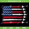 Fighter Jets 4th Of July SVG PNG, Patriotic Red White Blue USA Flag SVG, Fighter Jets With USA Flag DXF SVG PNG EPS