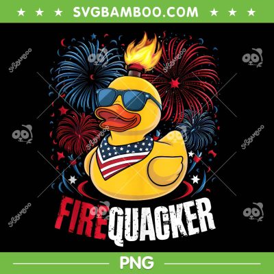 Fire Quacker Patriotic PNG, Funny Duck Fourth Of July PNG, Duck Fireworks PNG
