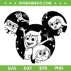 Inside Out Disney Mouse Ear SVG PNG, Inside Out Character SVG, Disney Cartoon DXF SVG PNG EPS
