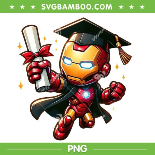 Iron Man Senior 2024 PNG, Iron Man Superhero Graduation PNG, Superhero Senior 2024 PNG