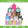 It's My 4th Birthday Squish Squad Mallow SVG, Cute Squish Birthday SVG PNG