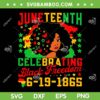 Juneteenth Flag Celebrating Black Freedom SVG, Juneteenth 6 19 1865 SVG, Black Freedom DXF SVG PNG EPS