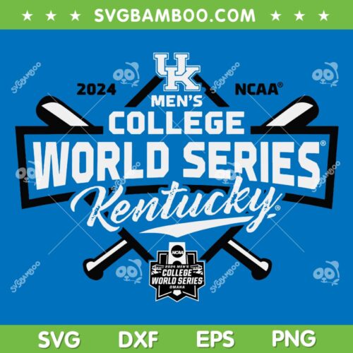 Kentucky Wildcats College World Series 2024 SVG, NCAA Men's Baseball SVG, Kentucky Baseball DXF SVG PNG EPS