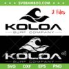 Koloa Surf Logo SVG PNG, Vintage Surf Wave Logo SVG, Koloa Surf Company DXF SVG PNG EPS