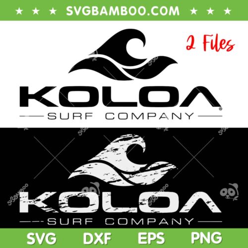 Koloa Surf Logo SVG PNG, Vintage Surf Wave Logo SVG, Koloa Surf Company DXF SVG PNG EPS
