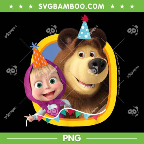 Masha And The Bear Party Mood PNG, Masha And Bear PNG, Masha Y El Oso PNG
