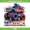 Monster Truck USA Flag Patriotic PNG, Toddlers Boys 4th Of July PNG, Truck Merica PNG