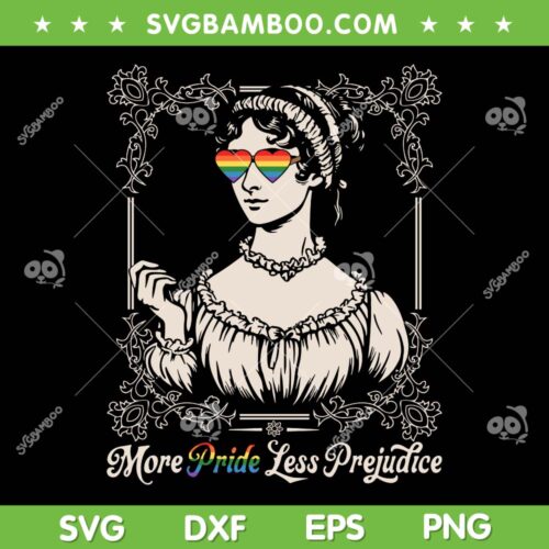 More Pride Less Prejudice SVG PNG, LGBT Rights SVG, Pride Month DXF SVG PNG EPS
