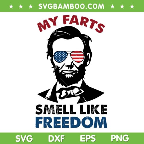 My Farts Smell Like Freedom SVG, Funny Lincoln Sunglasses 4th Of July SVG PNG
