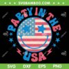 Party In The USA SVG PNG, 4th Of July Preppy Smile SVG, American Smile DXF SVG PNG EPS Party In The USA SVG PNG, 4th Of July Preppy Smile SVG, American Smile DXF SVG PNG EPS