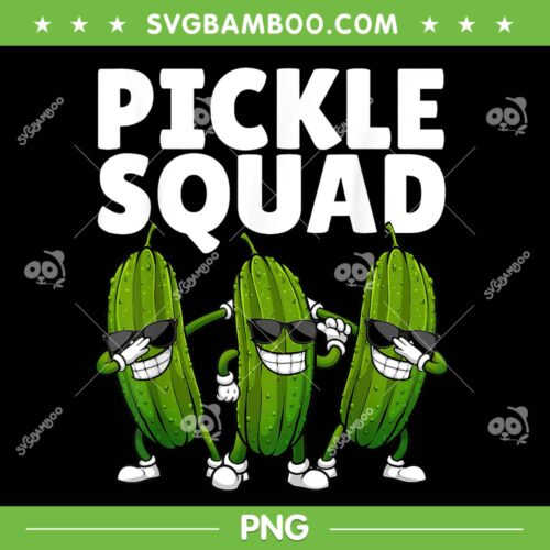 Pickle Squad PNG, Cucumber Pickle Lover PNG, Funny Pickle Cucumber PNG