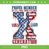 Proud Member Of The Fuck Your Feelings Generation X PNG, Gen X 4th Of July PNG, Generation X 1965 1980 PNG