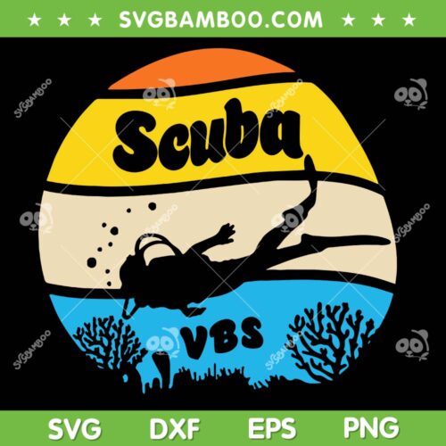 Retro Scuba VBs 2024 SVG PNG, Underwater Jesus SVG, Christian Bible DXF SVG PNG EPS