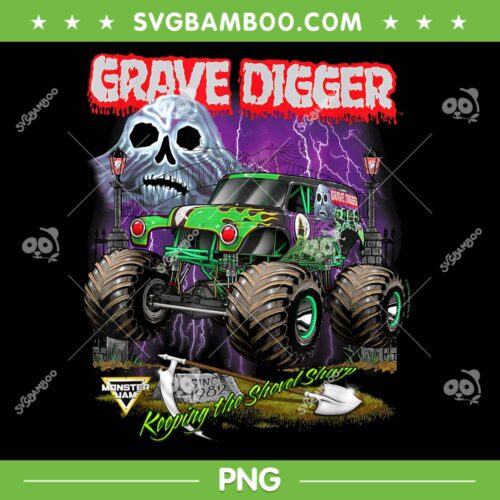 Grave Digger PNG, Ripple Junction x Monster Jam PNG, Monster Truck PNG