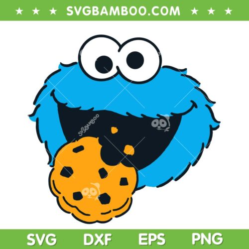 Sesame Street Cookie Monster SVG, Cookie Monster Cartoon SVG PNG