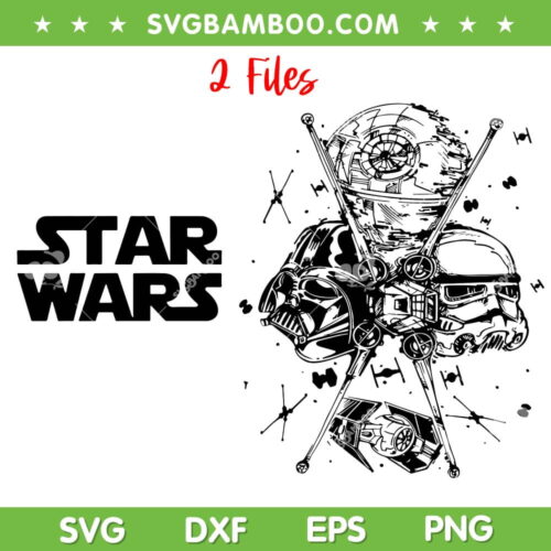 Star Wars Darth Vader SVG PNG, Darth Vader And Death Star SVG, 2 Files Star Wars DXF SVG PNG EPS