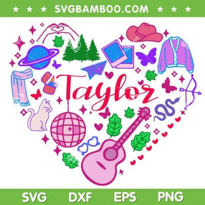 Taylor Swift Groovy 80s SVG PNG, First Name I Love Taylor SVG, Taylors Version Heart DXF SVG PNG EPS Taylor Swift Groovy 80s SVG PNG, First Name I Love Taylor SVG, Taylors Version Heart DXF SVG PNG EPS