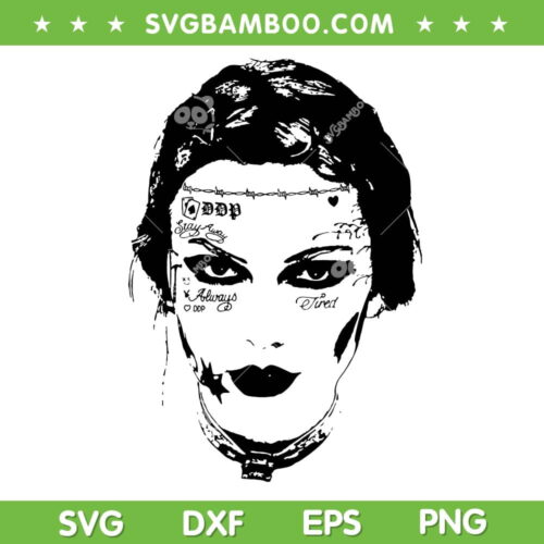 Taylor Swift Tattoo Malone SVG PNG, Fortnight Taylor Malone SVG, Taylor Swift X Post Malone DXF SVG PNG EPS