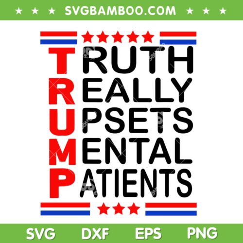 Trump Really Upsets Mental Patients SVG, Trump 2024 SVG, Convicted Felon DXF SVG PNG EPS