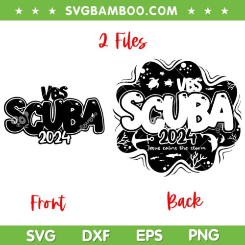 VBS Scuba 2024 SVG PNG, Vacation Bible School SVG, 2 Files VBS Scuba 2024 DXF SVG PNG EPS