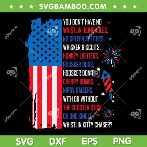 You Don't Have No Whistlin Bungholes SVG, Funny July 4th SVG, American 4th Of July DXF SVG PNG EPS