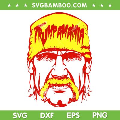 Hulk Hogan Real American 2024 SVG, Trumpamania SVG PNG, Funny Hulk Hogan Big Face DXF SVG PNG EPS