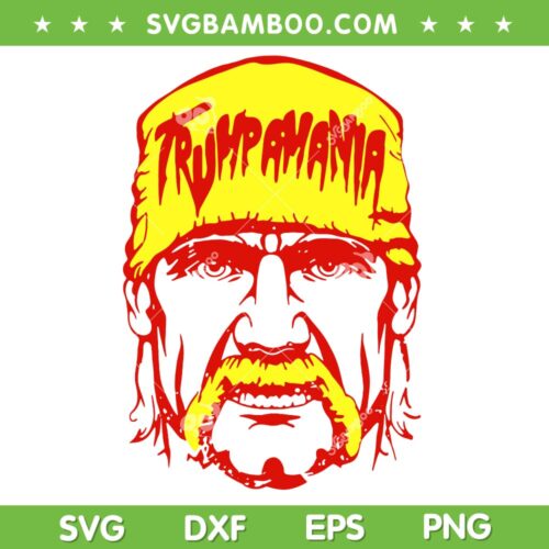 Hulk Hogan Real American 2024 SVG, Trumpamania SVG PNG, Funny Hulk Hogan Big Face DXF SVG PNG EPS